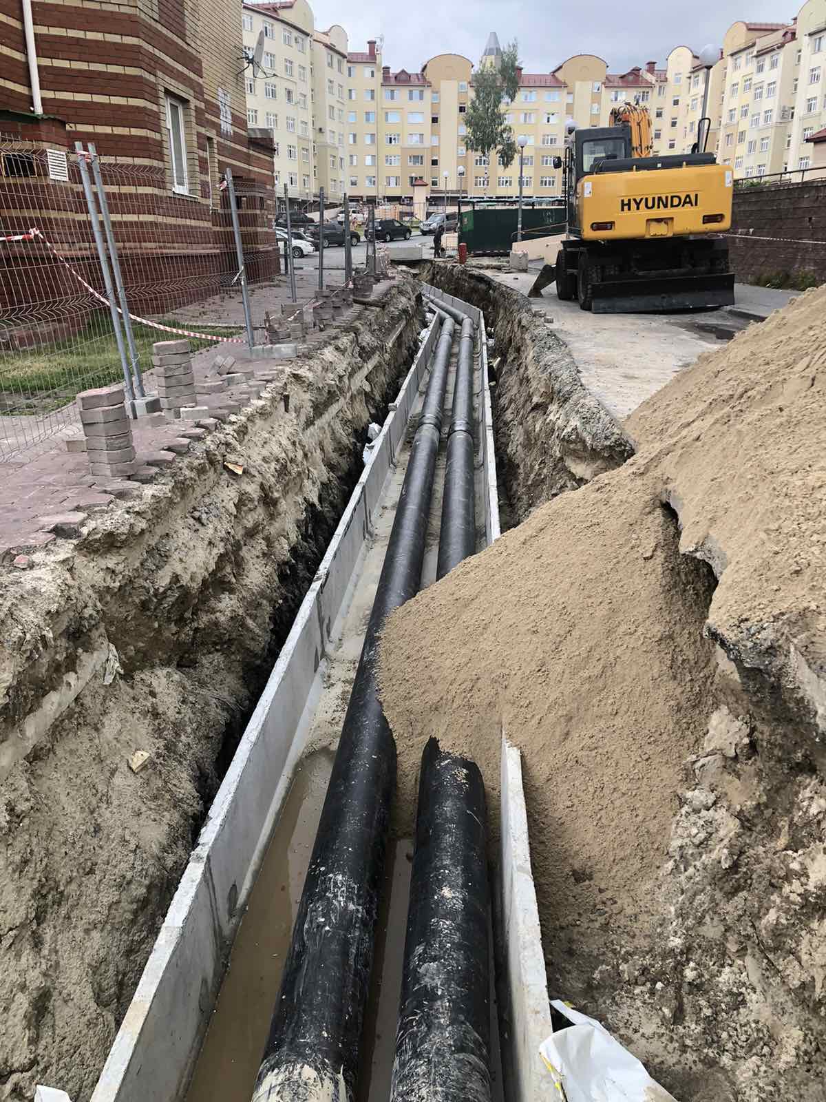 Реконструкция участка городских тепловых сетей